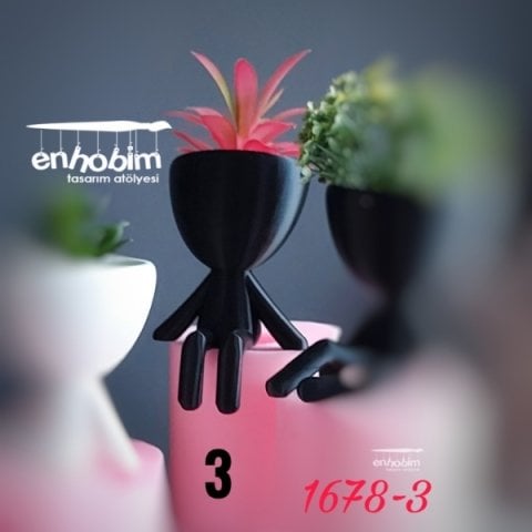 İnsansı Saksı-3no Silikon Kalıp
