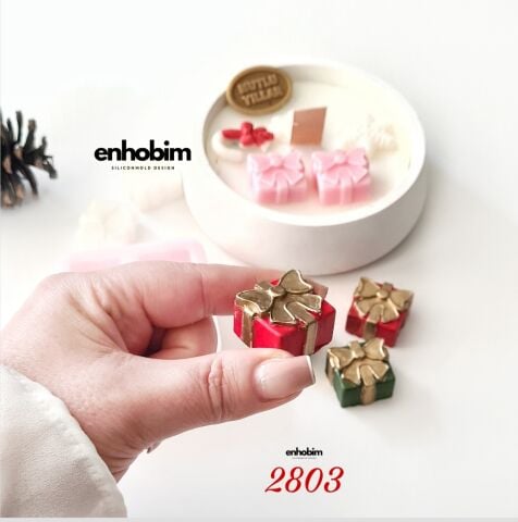 Mini Fiyonklu Hediye Paketi 4lü Set silikon Kalıp