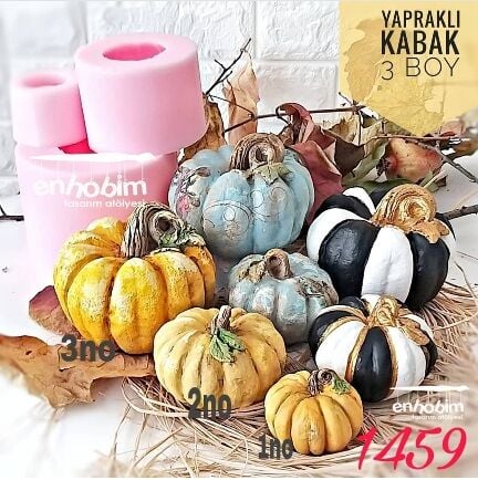 1459 Büyük Boy Yapraklı Kabak 3 no silikon kalıp
