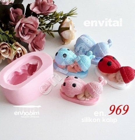 Uğur böceği bebek silikon kalıp
