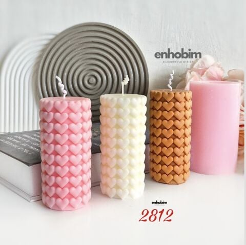 Kalpli Silindir Mum  Silikon kalıp