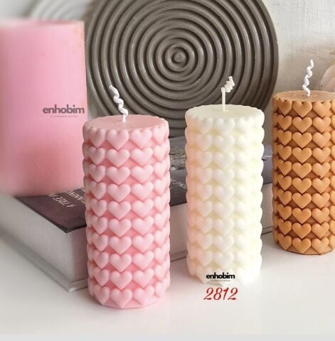 Kalpli Silindir Mum  Silikon kalıp