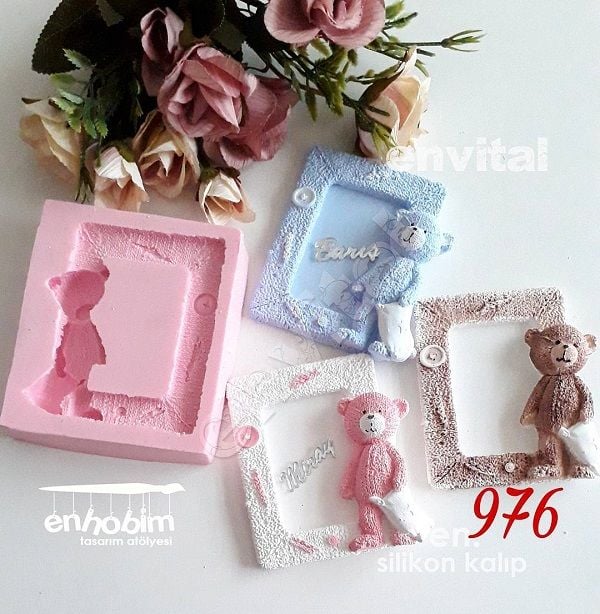Ayıcıklı çerçeve silikon kalıp