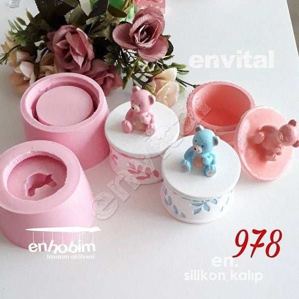 Ayıcıklı kutu silikon kalıp