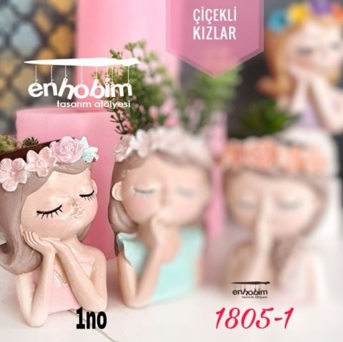 1no Çiçekli Kız silikon kalıp
