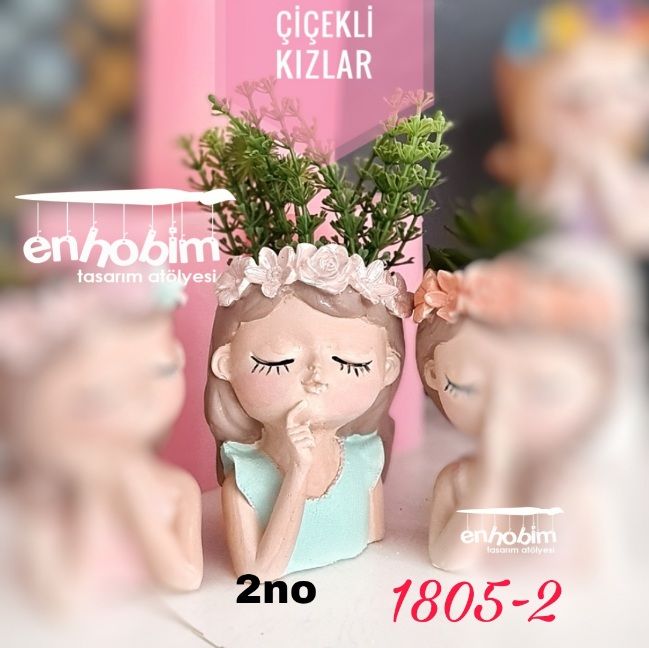 2no Çiçekli Kız silikon kalıp