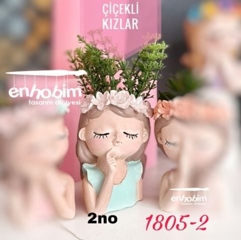 2no Çiçekli Kız silikon kalıp