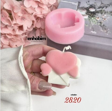 Kalpli Mektup Mum Silikon kalıbı