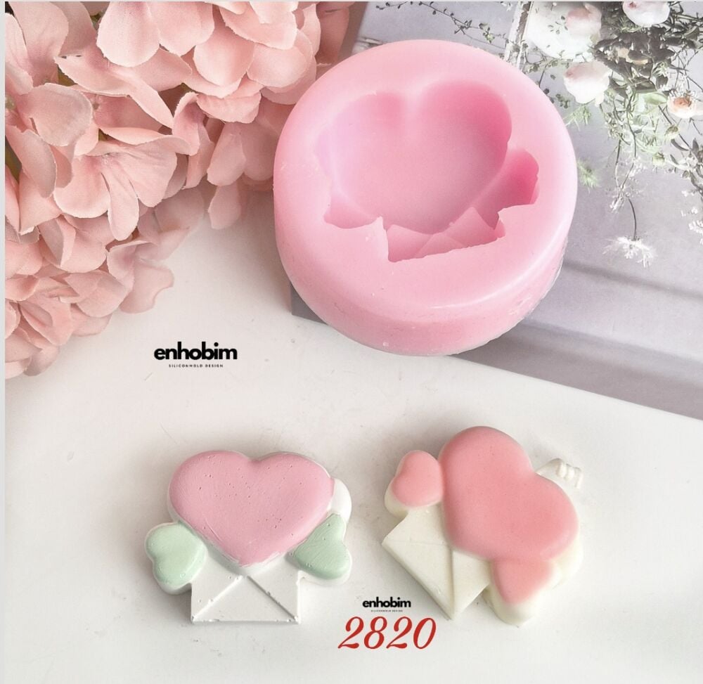 Kalpli Mektup Mum Silikon kalıbı