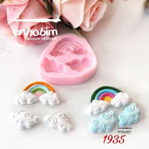 Gökkuşağı ve bulut Silikon Kalıp