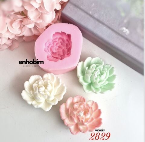 Kalp Şakayık mum Silikonkalıp