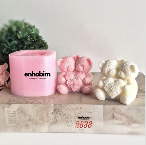 Sevgili Ayıcık Mum Silikon kalıp