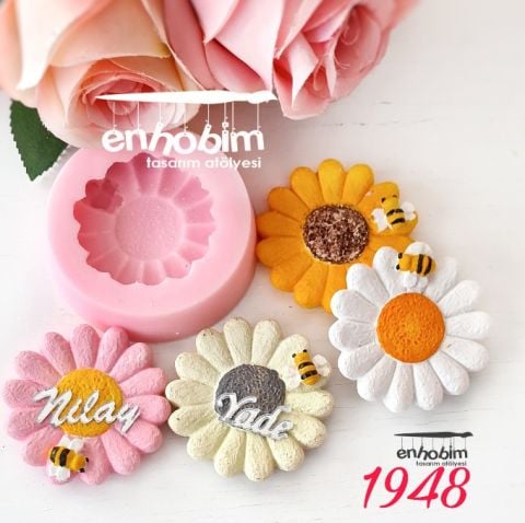 Arılı Papatya Silikon Kalıp