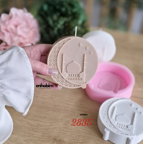 Ramazan Temalı yuvarlak Kubbeli yıldızlı  mescit  silikon kalıp
