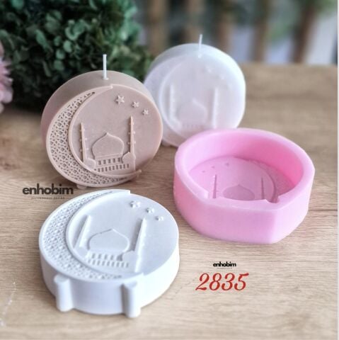 Ramazan Temalı yuvarlak Kubbeli yıldızlı  mescit  silikon kalıp