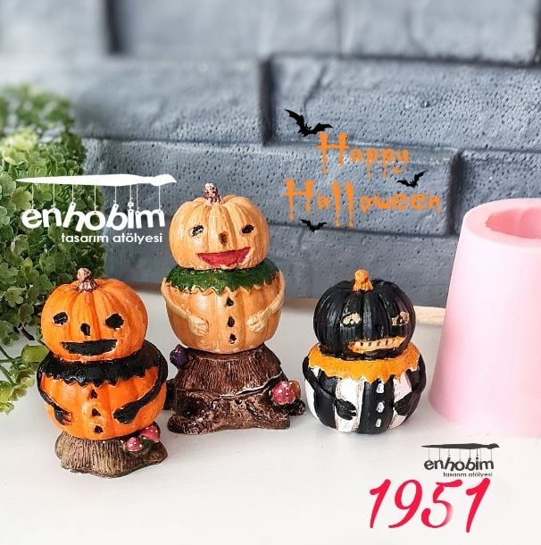 Halloween kollu kabak Silikon Kalıp