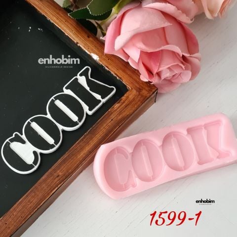 En mutfak etiket adet COOK Silikon kalıbı
