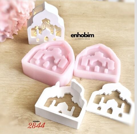 Ramazan Temalı Işıklandırılabilir Kutu Mescit Silikon Kalıp