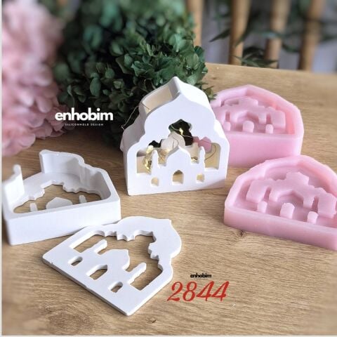 Ramazan Temalı Işıklandırılabilir Kutu Mescit Silikon Kalıp