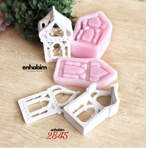 Ramazan Temalı Işıklandırılabilir Kutu Kubbeli Mescit Form Silikon Kalıbı