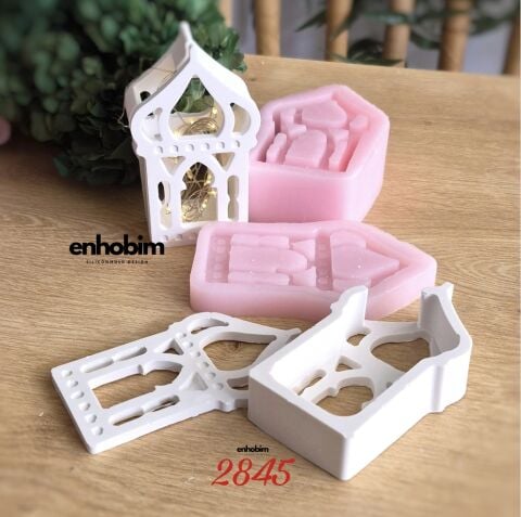 Ramazan Temalı Işıklandırılabilir Kutu Kubbeli Mescit Form Silikon Kalıbı