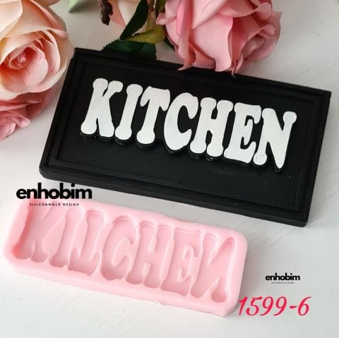 En Mutfak etiket Büyük boy adet KİTCHEN Silikon kalıbı