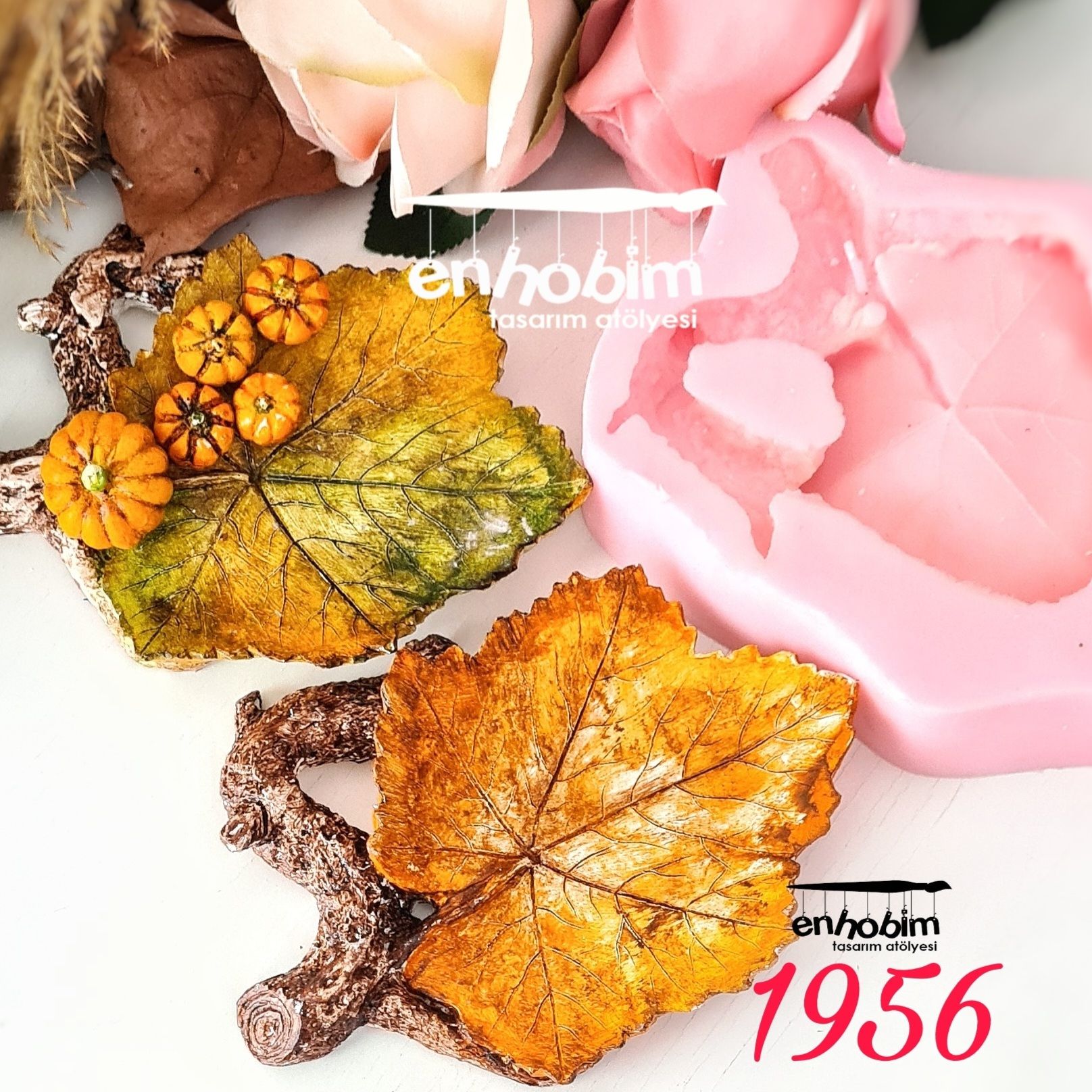 Dal Detaylı Yaprak Silikon Kalıp