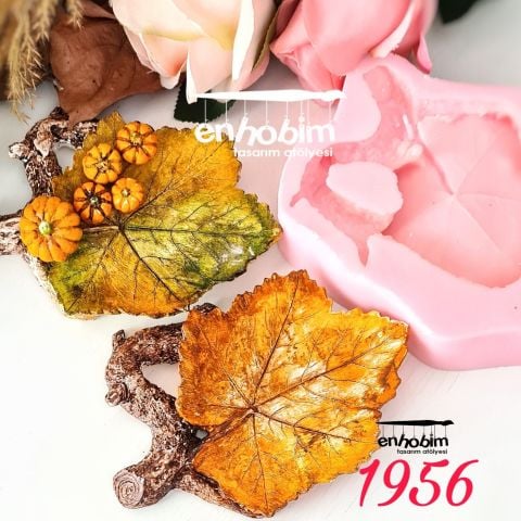 Dal Detaylı Yaprak Silikon Kalıp