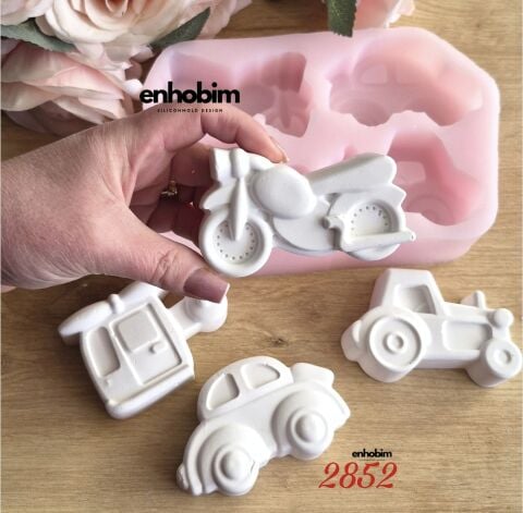 4lü Set Büyük Araçlar Silikon Kalıp