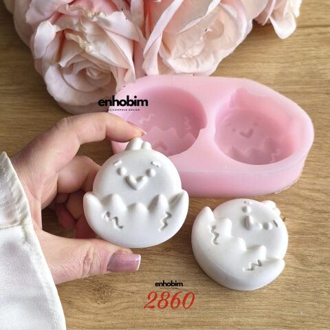 Yumurtada civciv 2li Silikon Kalıp