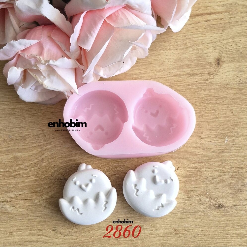 Yumurtada civciv 2li Silikon Kalıp