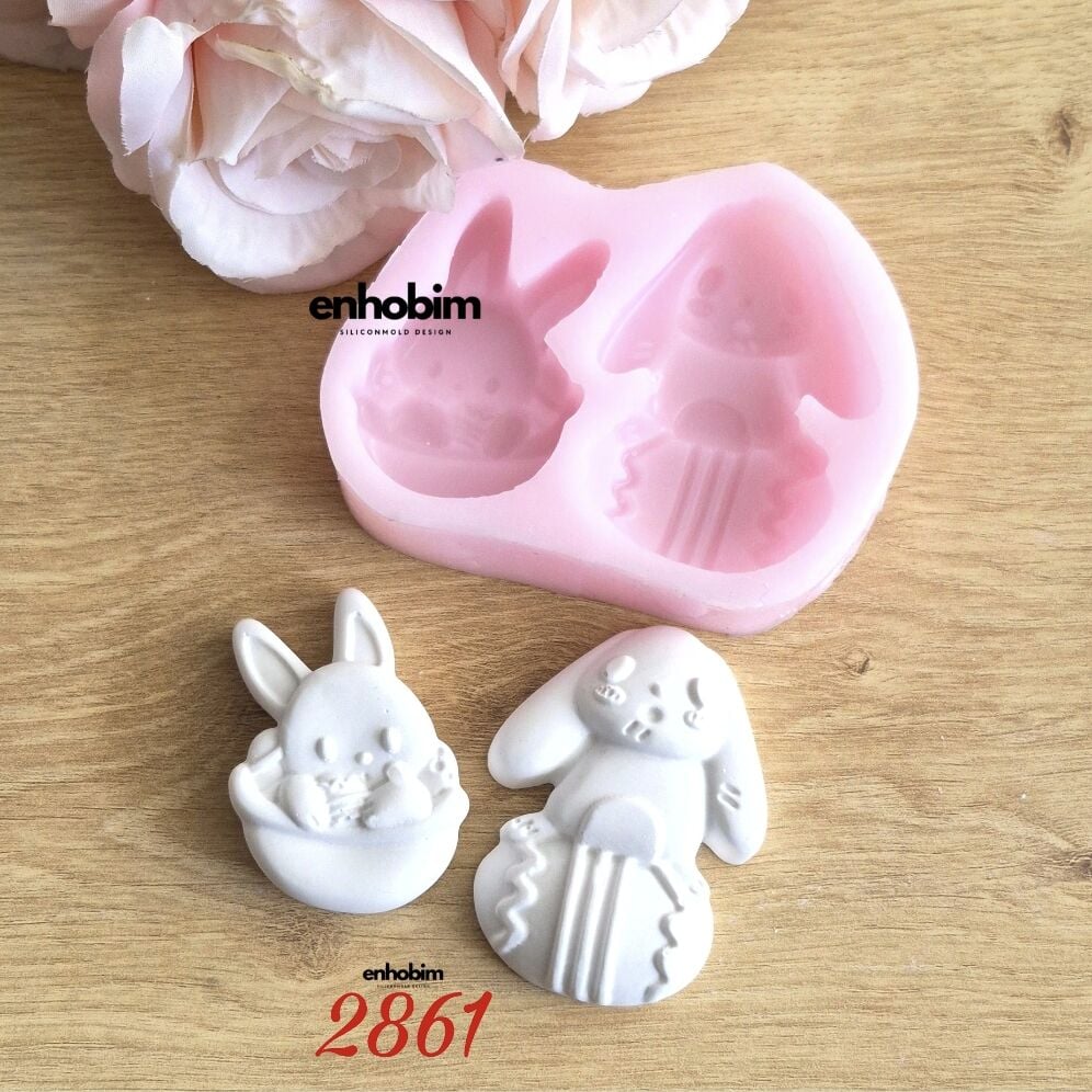 Yumurta İçinde tavşanlar Silikon Kalıp