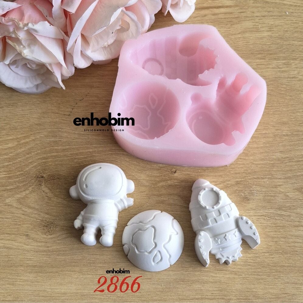 Astronot 3lü Set Silikon Kalıp