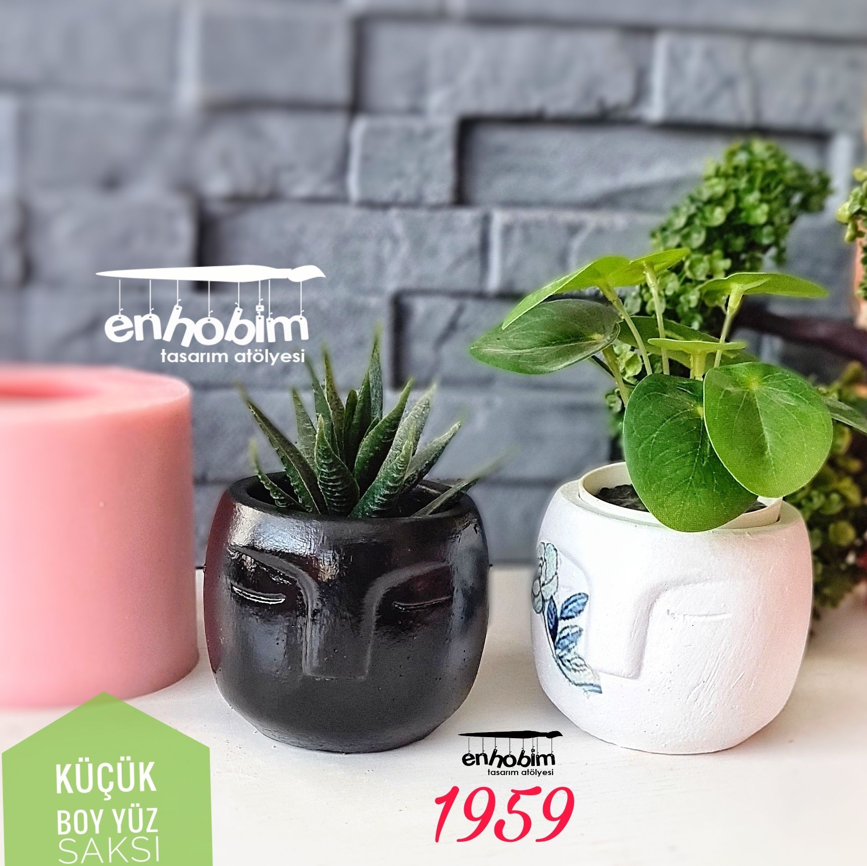 Yüz Saksı Küçük boy silikon kalıp