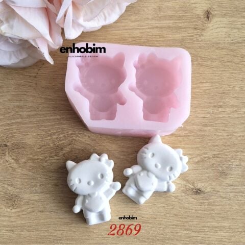 Hello Kity 2li Silikon Kalıp