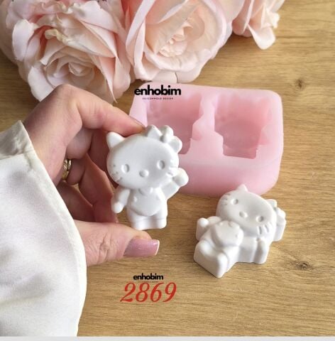 Hello Kity 2li Silikon Kalıp