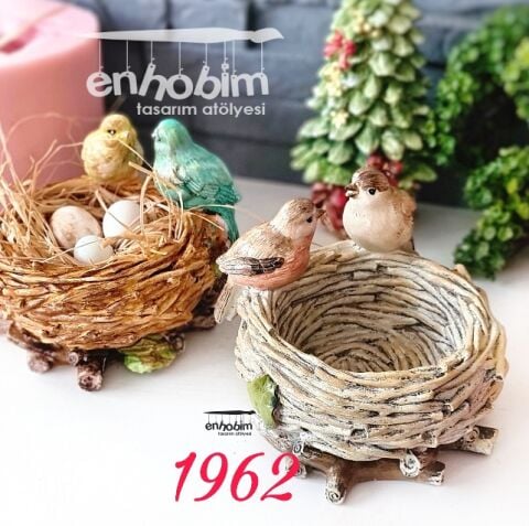 Kuş Yuvası Saksı silikon kalıp