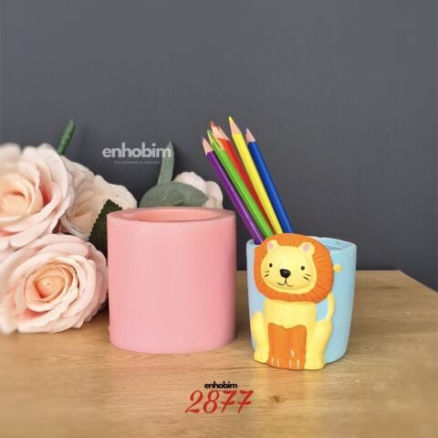 Aslan Kalemlik Saksı Silikon Kalıp