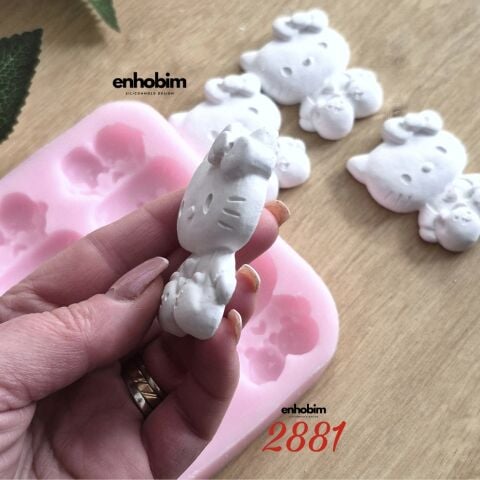 Hello Kity 4lü Set ince form Silikon Kalıp