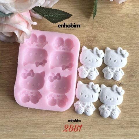 Hello Kity 4lü Set ince form Silikon Kalıp
