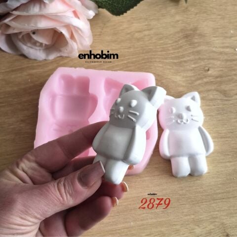 Kedi Karakter 2li Set silikon Kalıp