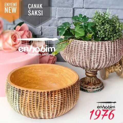 Sepet Çanak saksı silikon kalıp