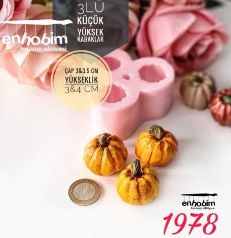 Kabak 3lü küçük yüksek kabaklar silikon kalıp