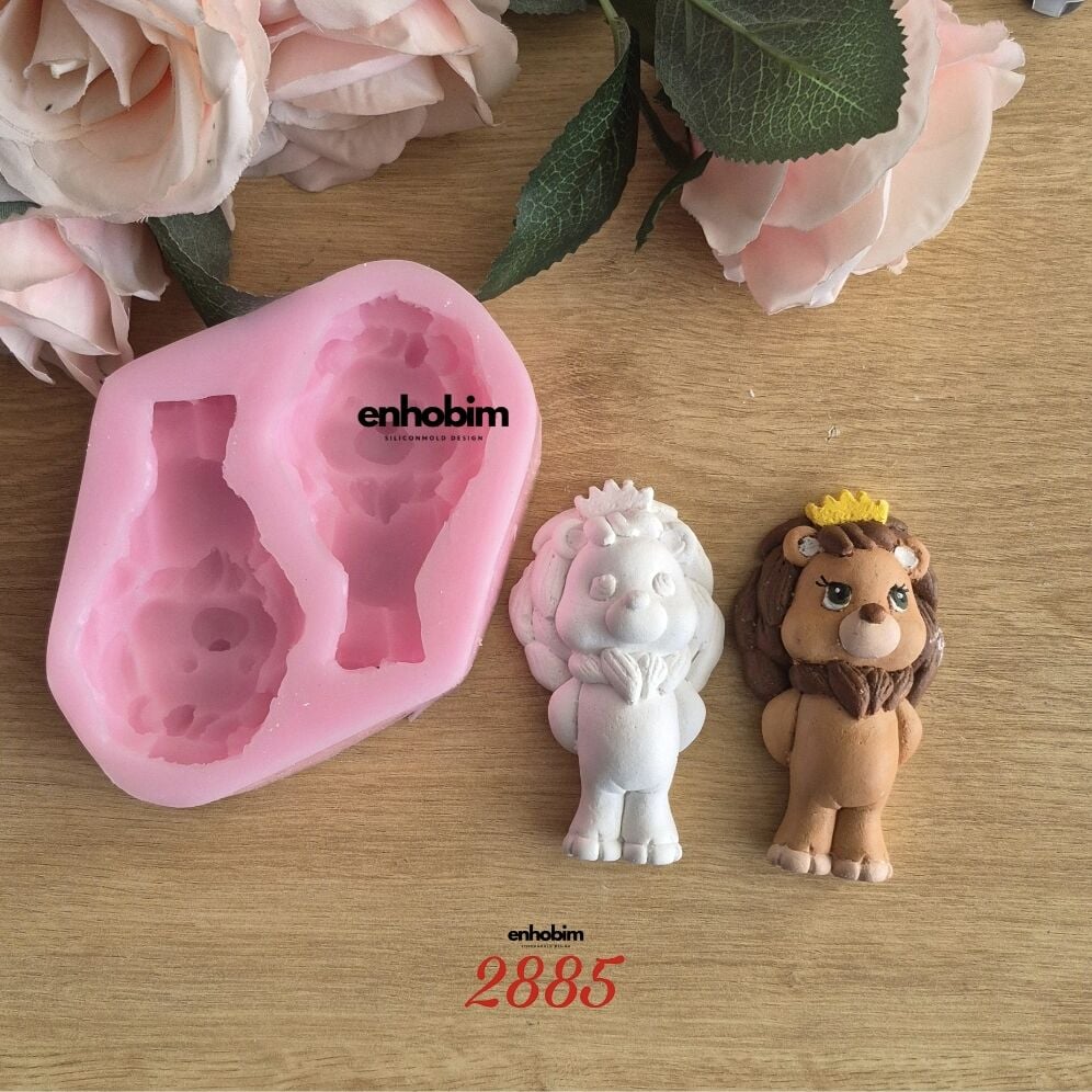 Aslan Karakter 2li Set silikon Kalıp