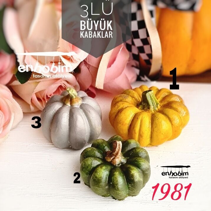 3lü Büyük Kabaklar silikon kalıp