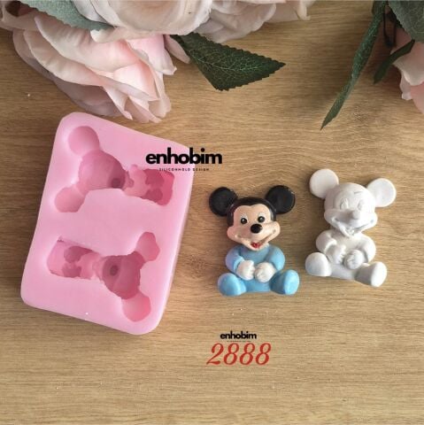 Mickey Mouse Karakter 2li Set silikon  Kalıp
