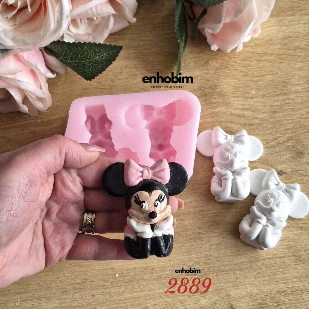 Minnie Mouse karakter 2li Set silikon Kalıp