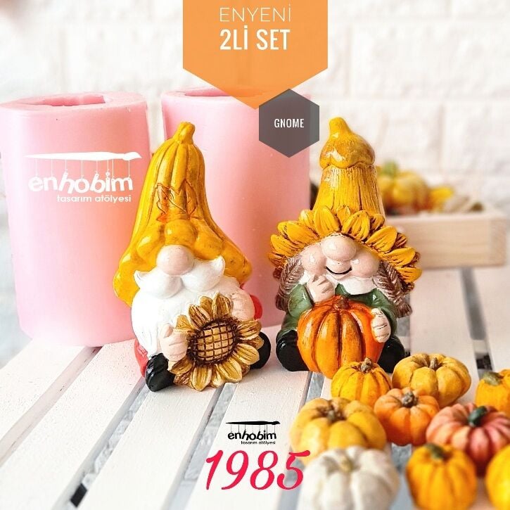 Gnome CÜCELER 2Lİ SET silikon kalıp