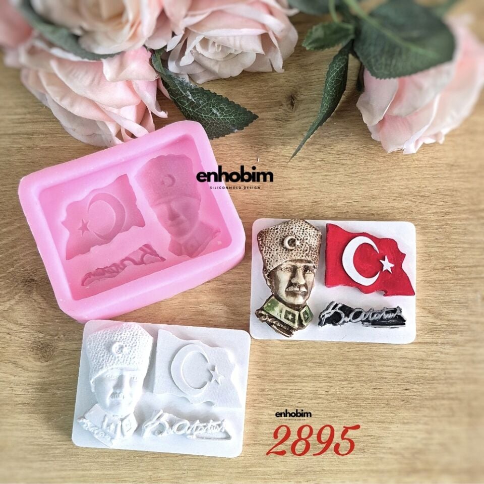Atatürk imzalı& Bayrak temalı silikonkalıp