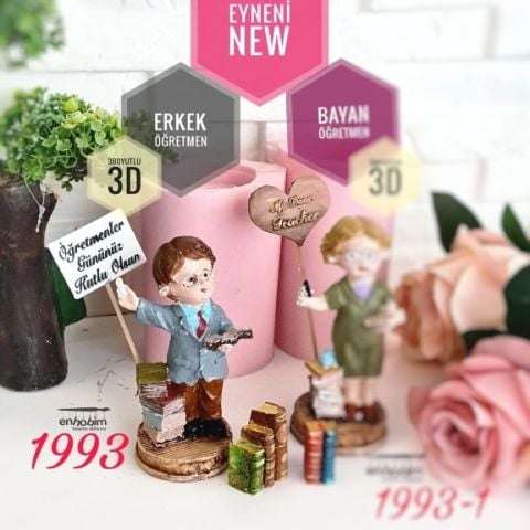 Bay Öğretmen 3 BOYUTLU silikon kalıp